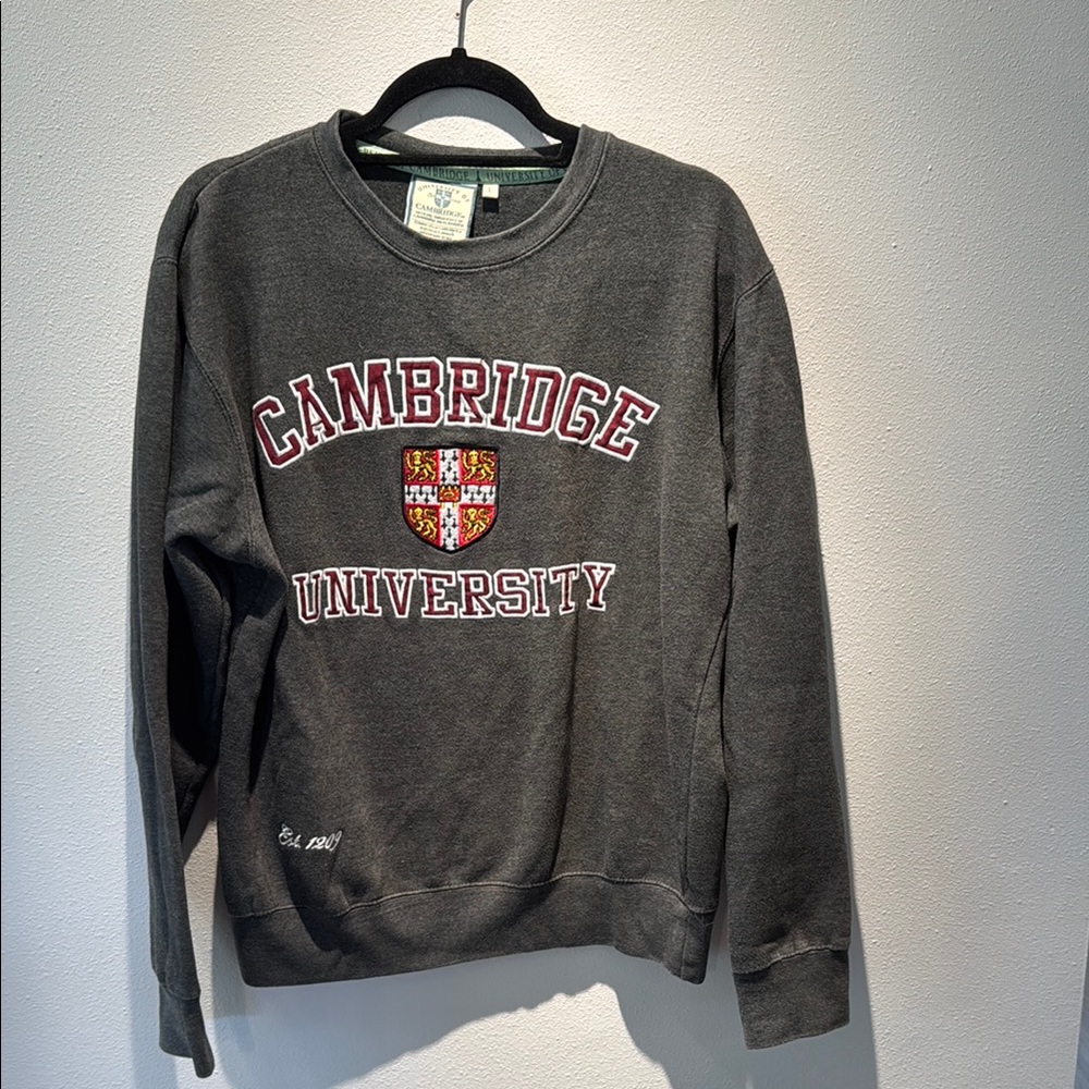 Cambridge University Dark Gray Crewneck Sweatshirt